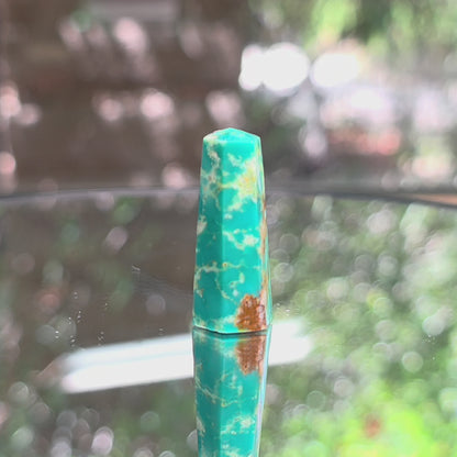 Stabilized Kingman Turquoise Faceted Point