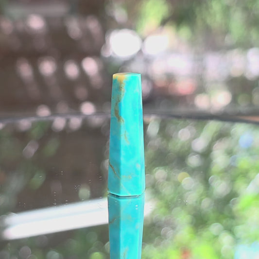 Stabilized Kingman Turquoise Faceted Point