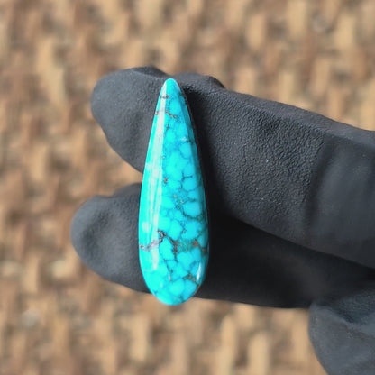 Natural Kingman Turquoise Pear-Shaped