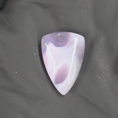 Natural Purple Chalcedony Tongue-Shaped