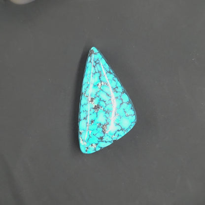 Natural Kingman Black Web Turquoise Freeform