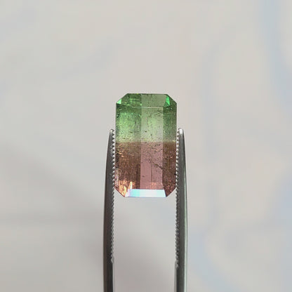 Brazilian Tourmaline (Watermelon) Rectangular Faceted Cut