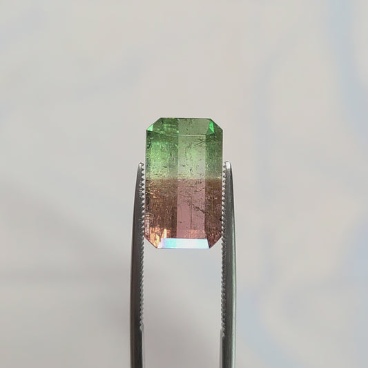 Brazilian Tourmaline (Watermelon) Rectangular Faceted Cut