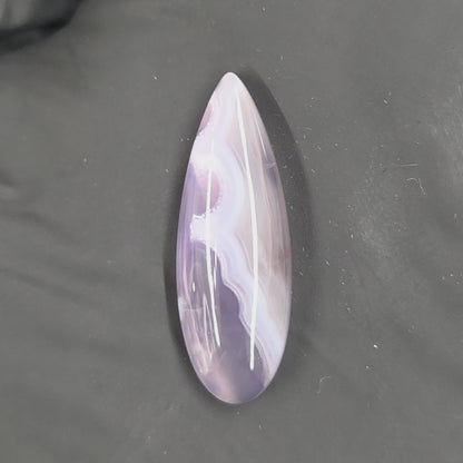 Natural Purple Chalcedony Pear-Shaped