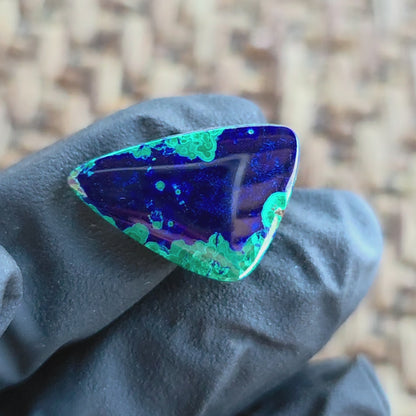 Stabilized Azurite Malachite Triangular