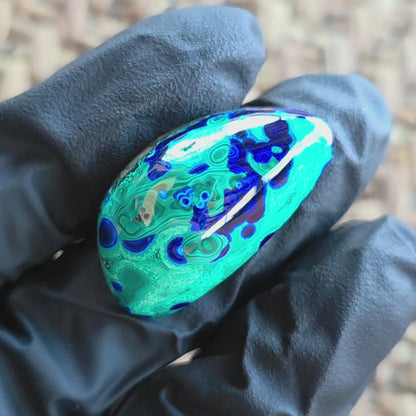 Stabilized Azurite Malachite Freeform