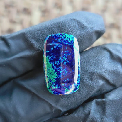Stabilized Azurite Malachite Rectangular