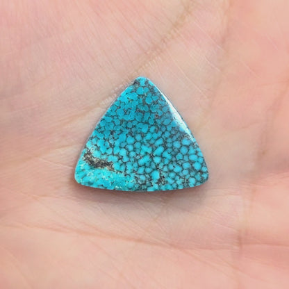 Natural Kingman Black Web Turquoise Triangular