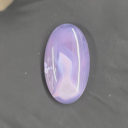 Natural Purple Chalcedony Oval