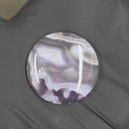 Natural Purple Chalcedony Round