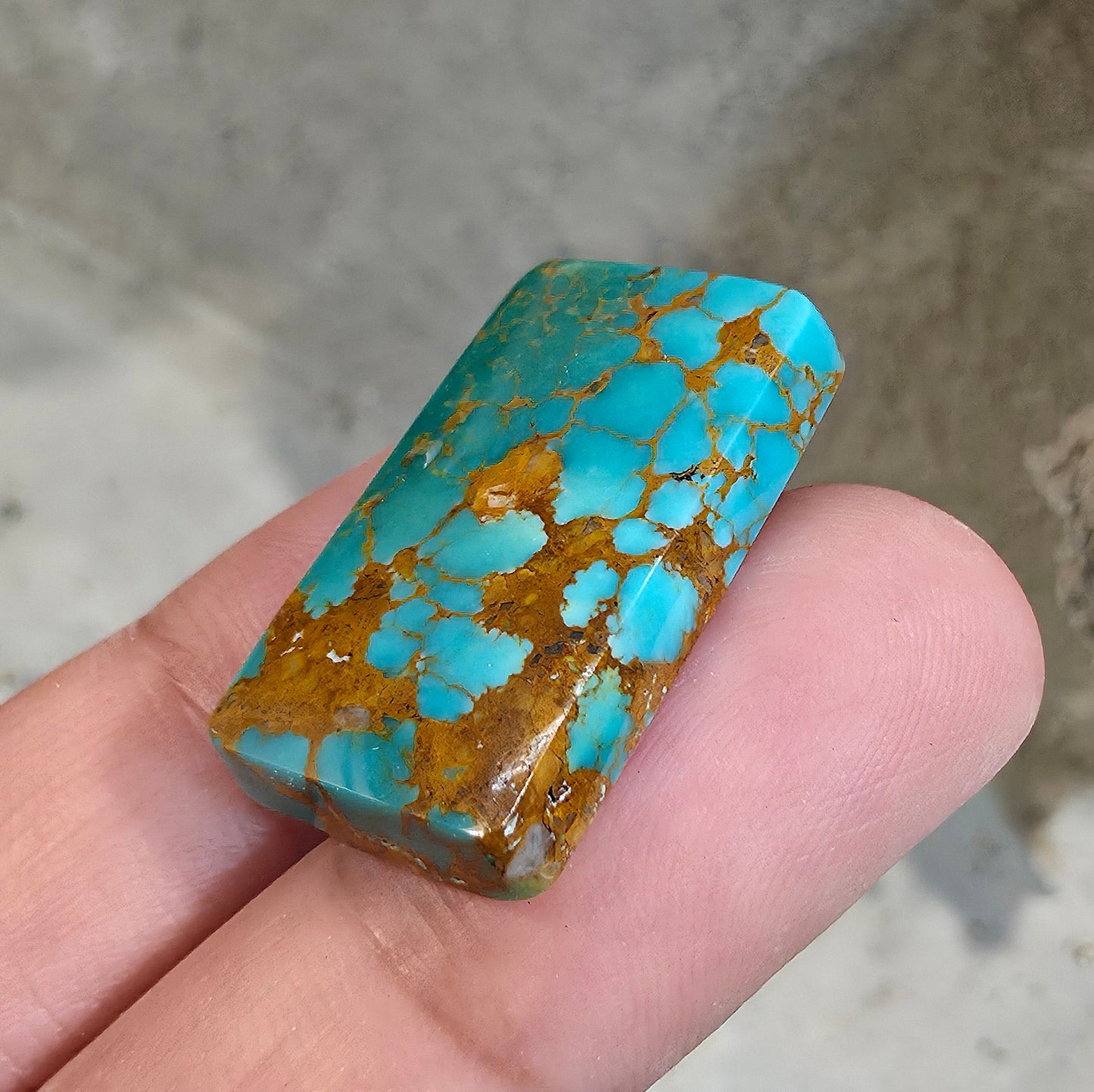 Stabilized Kingman Turquoise Rectangular