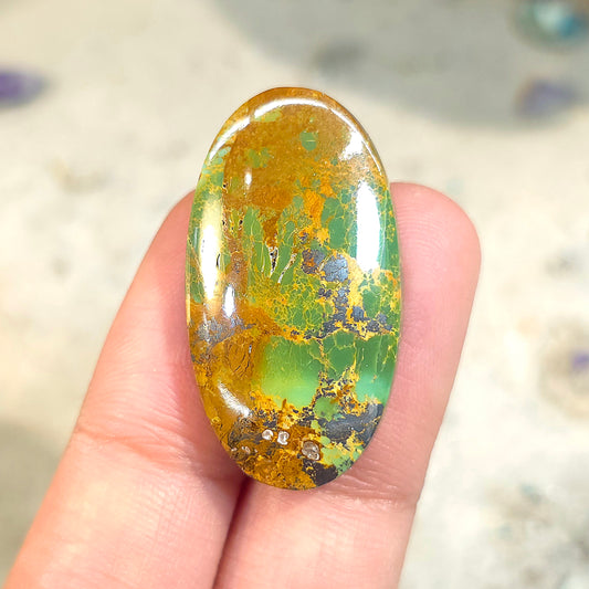 Stabilized Kingman Turquoise Oval
