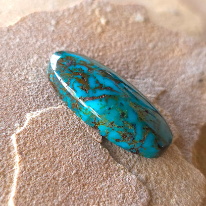 Stabilized Ceremonial Kingman Turquoise Oblong