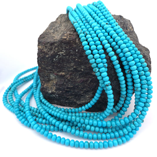 Stabilized Egyptian Prince Turquoise 4mm Beads