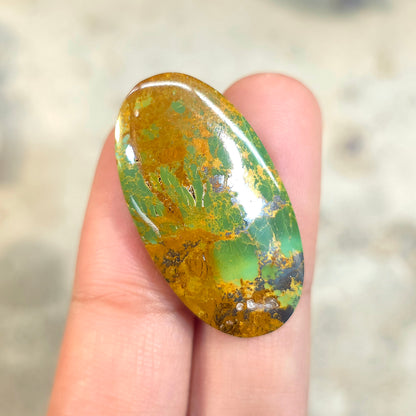 Stabilized Kingman Turquoise Oval