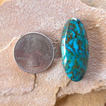 Stabilized Ceremonial Kingman Turquoise Oblong