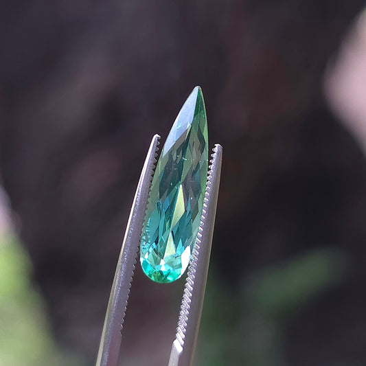 Brazilian Tourmaline (Green) Pear Faceted Cut