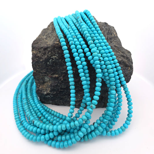 Stabilized Egyptian Prince Turquoise 4mm Beads