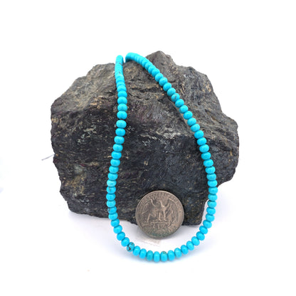 Stabilized Egyptian Prince Turquoise 4mm Beads