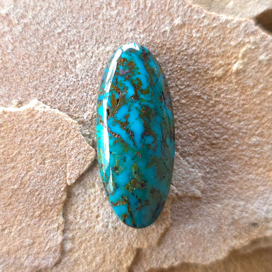 Stabilized Ceremonial Kingman Turquoise Oblong